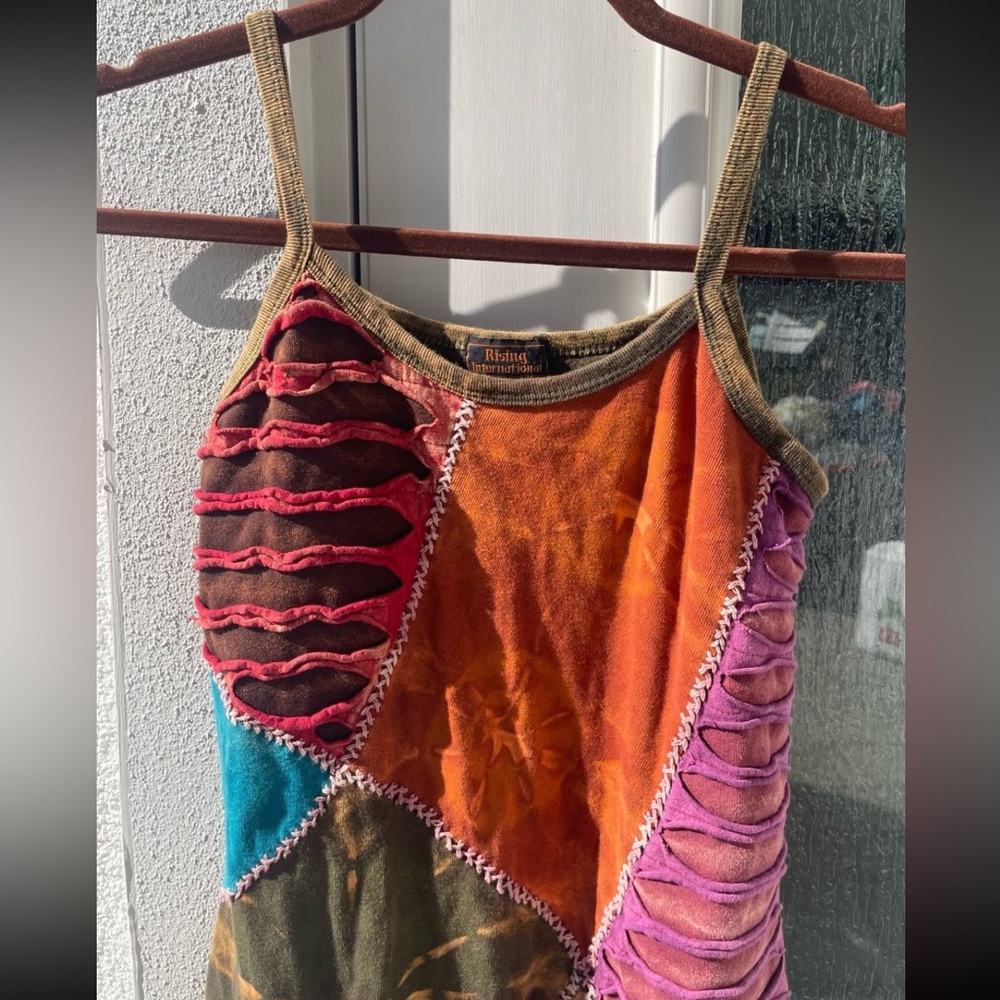 Rising International Multicolor Patchwork Tank Top - Picture 2 of 4